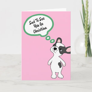 Carte d'adieu de chien, salutation d'adieu personn
