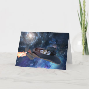 Carte d'adieu de Space Kittens Joyride