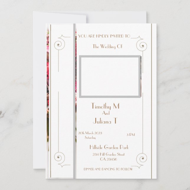 Carte d'adresse de nom de photo personnalisée (Devant)