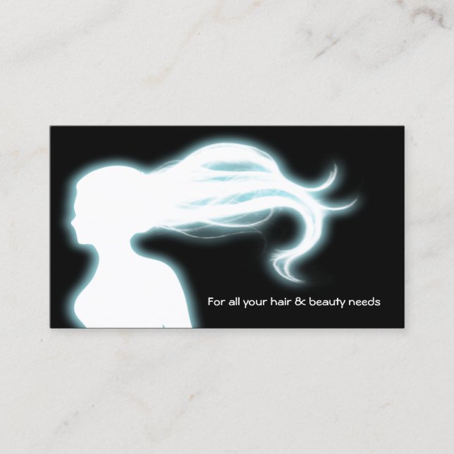 carte d'affaires aqua Hair Salon (Devant)