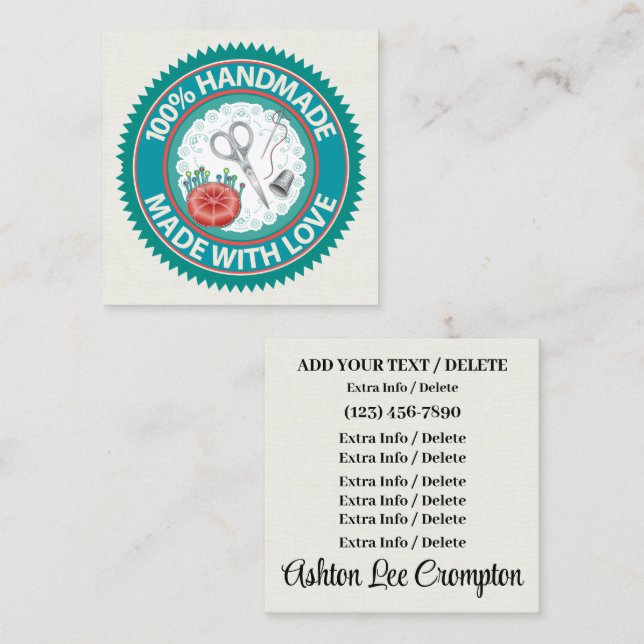 Carte d'affaires CARRÉ Amour (Devant / Derrière)