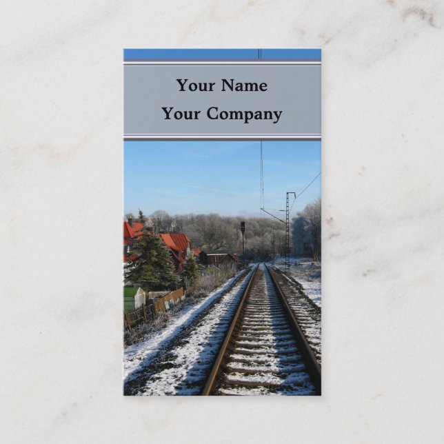 carte d'affaires d'hiver ferroviaire (Devant)