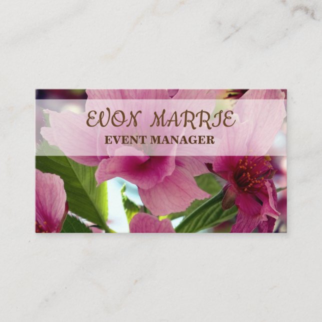 Carte d'affaires florale élégante (Devant)