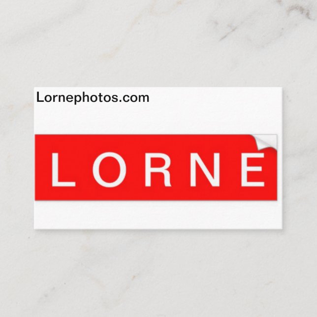 Carte d'affaires Lorne (Devant)