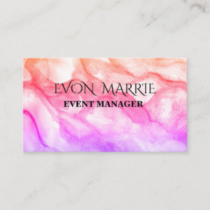 Carte d'affaires Pink Watercolor