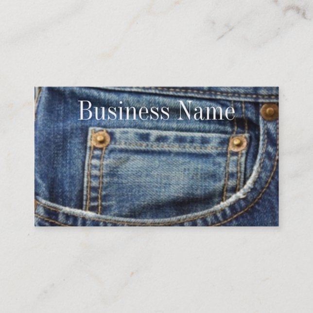 Carte d'affaires/profil de jeans (Devant)