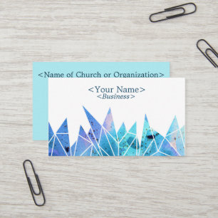 Carte d'affaires Spirituel Scattered Blue Triangle