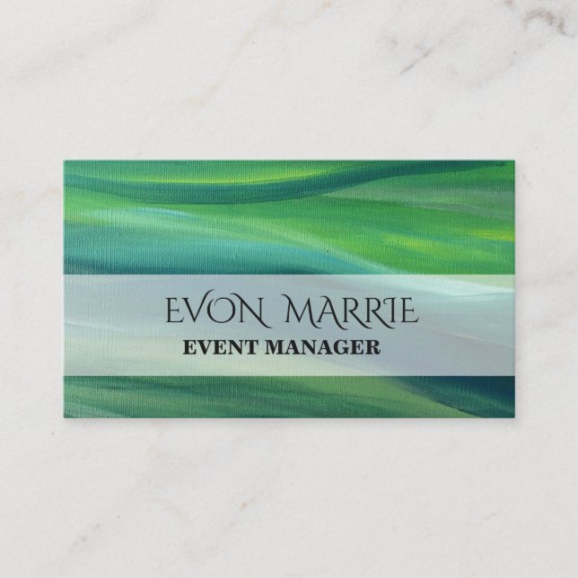 Carte d'affaires verte élégante (Devant)