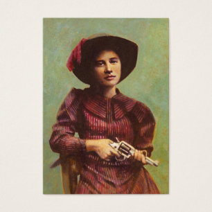 Carte d'affaires vintage Lady Outlaw ACEO