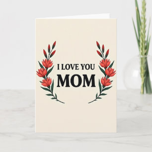 Carte d'affection Botanique Maman