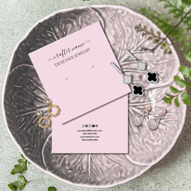 Carte d'affichage à bijoux classique et chic rose (Créateur téléchargé)