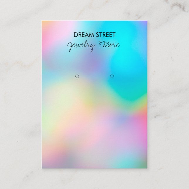 Carte d'affichage à la mode Faux Holographic (Devant)