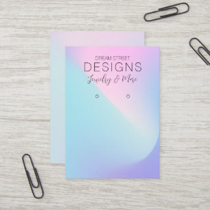 Carte d'affichage à oreille arc-en-ciel rose viole