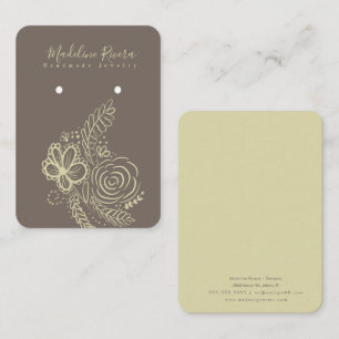 Carte d'affichage à oreille artisanale Flore dessi