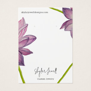 Carte d'affichage à oreille couleur rose violet