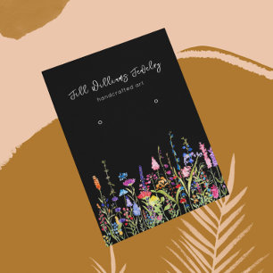 Carte d'affichage à oreille ・ Logo Fleur sauvage c