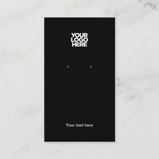 Carte d'affichage à oreille noire du logo de votre (Devant)