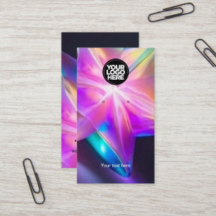 Carte d'affichage à oreille noire du logo holograp