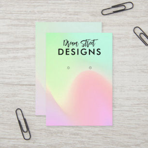 Carte d'affichage à oreille rose verte