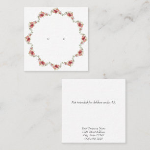 Carte d'affichage à oreille sur soie florale perso