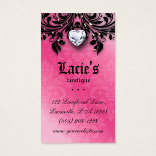 Carte d'affichage à oreille Vintage Damas Bijoux r
