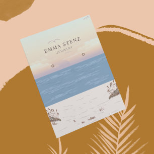 Carte d'affichage à thème de plage paisible