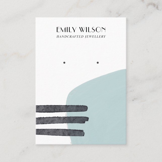 CARTE D'AFFICHAGE ABSTRAITE EN FORME BLEUE (Devant)