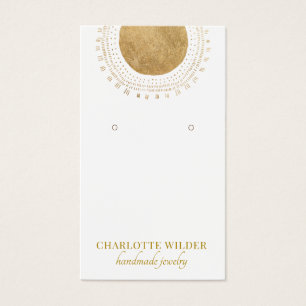 Carte d'affichage Abstraite Gold Sun Foil Circle E