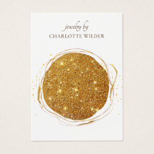 Carte d'affichage Abstraite Orange Gold Circle