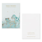 CARTE D'AFFICHAGE AQUA BLUE GOLD AGATE MARBRE