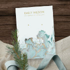 CARTE D'AFFICHAGE AQUA BLUE GOLD AGATE MARBRE