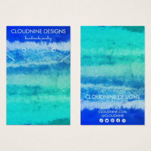 Carte d'affichage Aqua Blue oreille collier bijoux