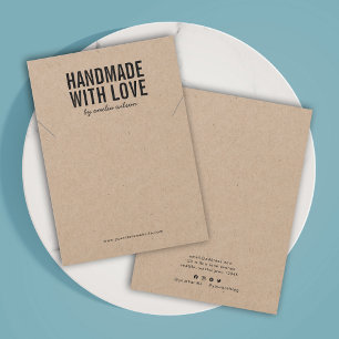 Carte d'affichage artisanale avec collier Kraft Lo