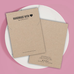 Carte d'affichage artisanale avec collier Kraft Lo