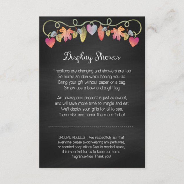 Carte d'affichage Baby shower personnalisée (Devant)