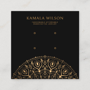 Carte d'affichage Black Gold Mandala Deux paires
