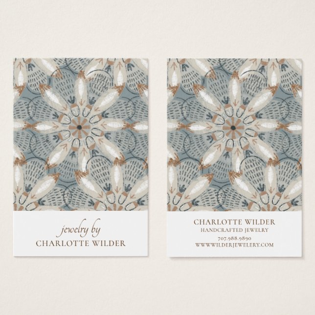 Carte d'affichage Boho Abstrait Shapes Earring (Devant & derrière)