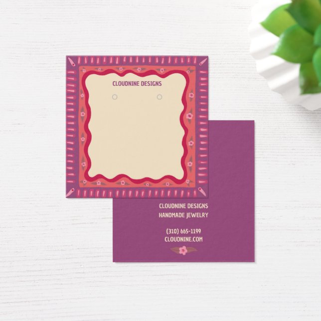 Carte d'affichage Boho Frame d'oreille collier bij (Bureau)