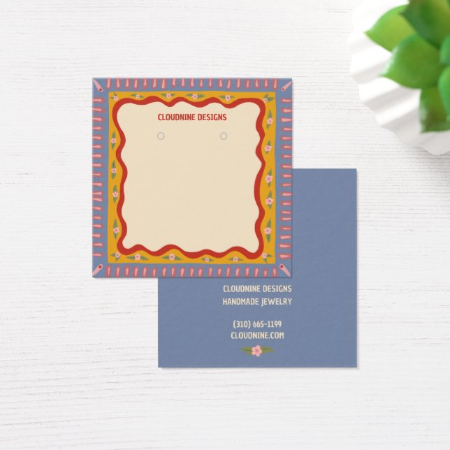 Carte d'affichage Boho Frame d'oreille collier bij (Bureau)