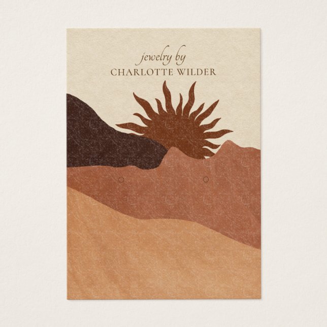 Carte d'affichage Boho Terracotta Sable Abstrait (Devant)