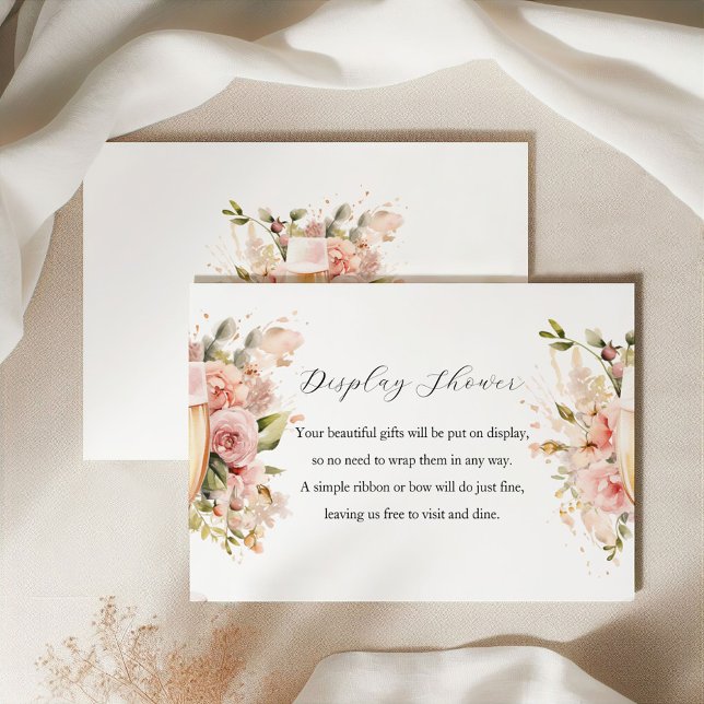 Carte d'affichage Brunch & Bubbly | Décor floral (Créateur téléchargé)