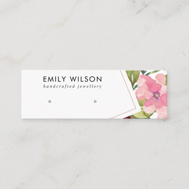 CARTE D'AFFICHAGE BURGUNDY BLUSH FLORAL STUD (Devant)