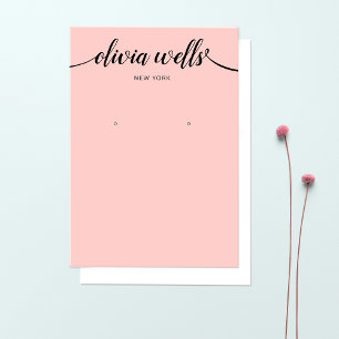 Carte d'affichage Calligraphie Blush Pink