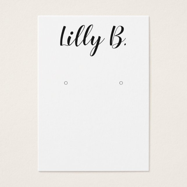 Carte d'affichage Calligraphie de script blanc (Devant)