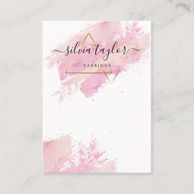 Carte d'affichage Calligraphy Earring Collier (Devant)