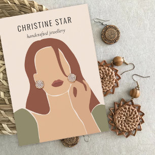 Carte d'affichage Chic Boho Female Silhouette orei