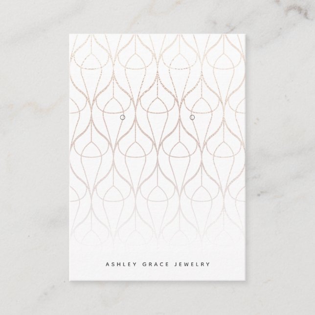 Carte d'affichage Chic White Gold (Devant)