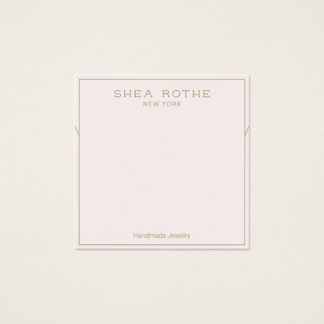 Carte d'affichage Collier rose pâle (Devant)