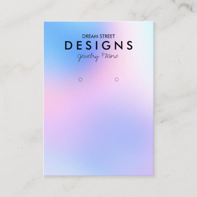 Carte d'affichage colorée Holographique tendance (Devant)
