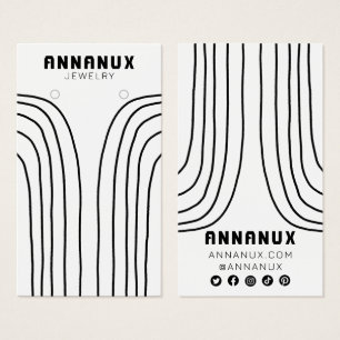 Carte d'affichage Cool minimaliste Lignes à oreill